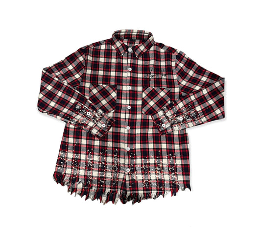"Big Frank" Ripped Flannel Shirt