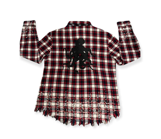 "Big Frank" Ripped Flannel Shirt