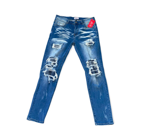 D"Stressed Ripped Denim